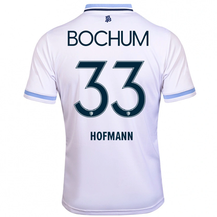 Danxen Dames Philipp Hofmann #33 Wit Hemelsblauw Uitshirt Uittenue 2025/26 T-Shirt België