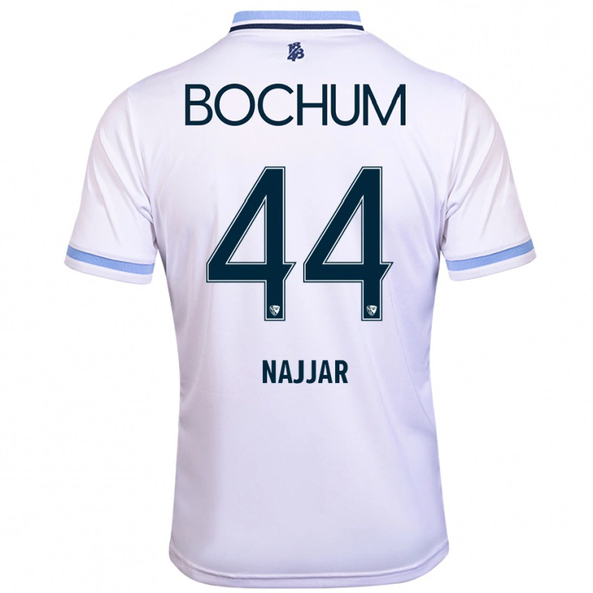 Danxen Dames Jamil Najjar #44 Wit Hemelsblauw Uitshirt Uittenue 2025/26 T-Shirt België