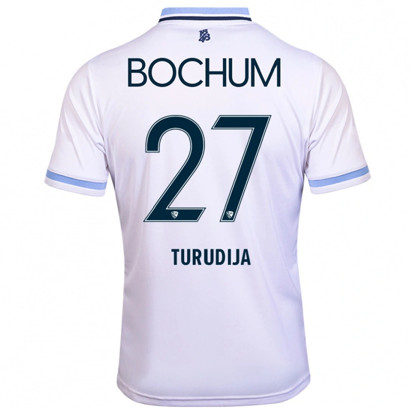 Danxen Dames Vahidin Turudija #27 Wit Hemelsblauw Uitshirt Uittenue 2025/26 T-Shirt België