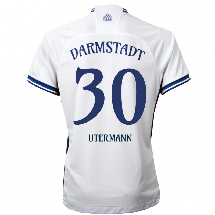 Danxen Dames Anton Utermann #30 Wit Blauw Uitshirt Uittenue 2025/26 T-Shirt België