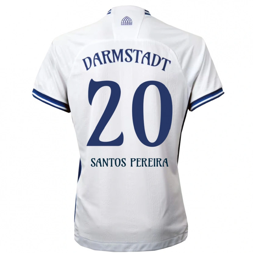 Danxen Dames Diogo Dos Santos Pereira #20 Wit Blauw Uitshirt Uittenue 2025/26 T-Shirt België