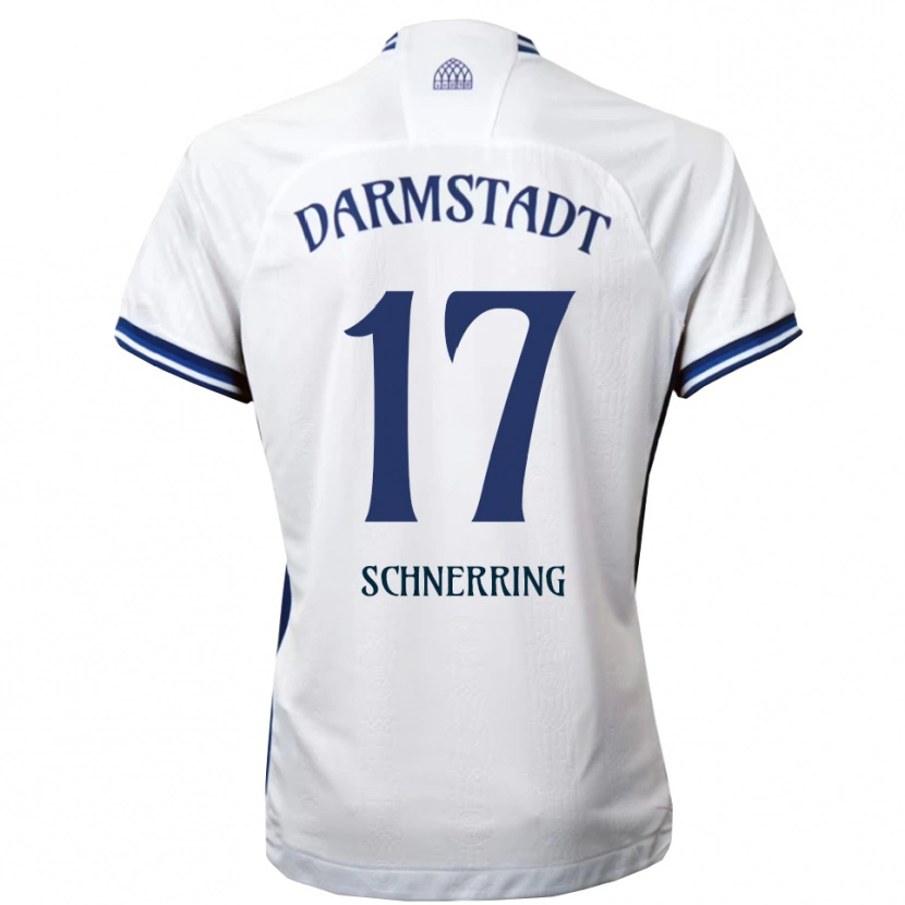 Danxen Dames Loann Schnerring #17 Wit Blauw Uitshirt Uittenue 2025/26 T-Shirt België