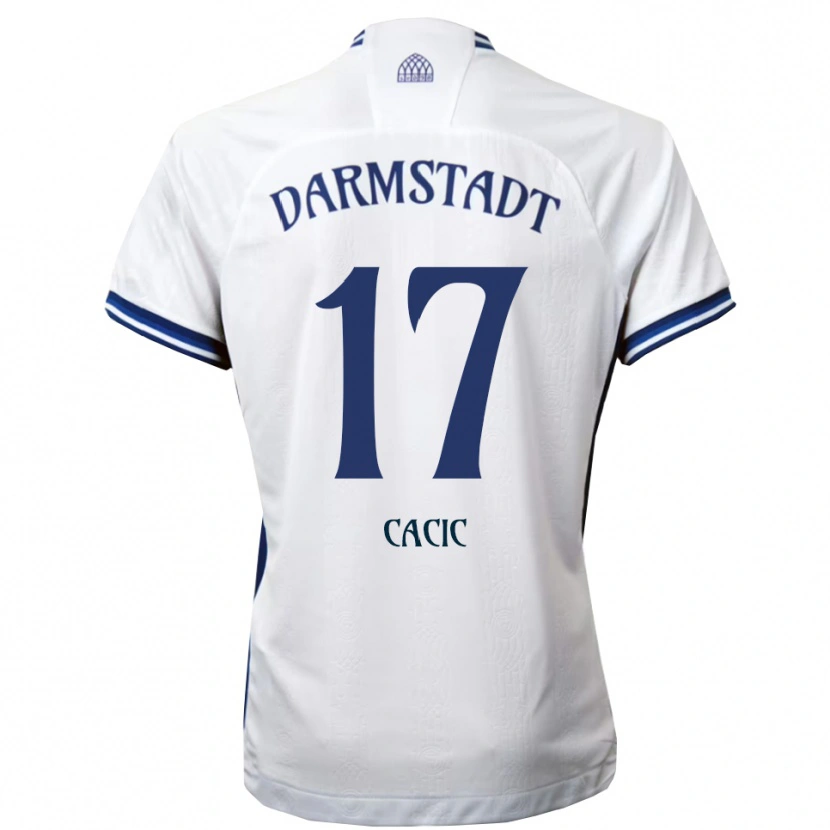 Danxen Dames Antonio Cacic #17 Wit Blauw Uitshirt Uittenue 2025/26 T-Shirt België