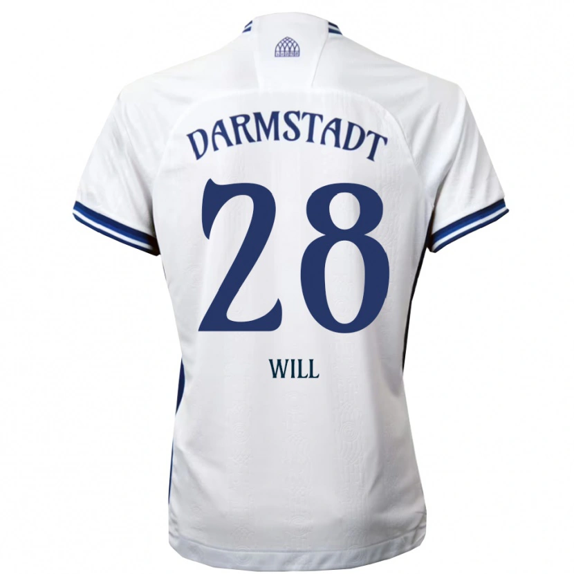 Danxen Dames Paul Will #28 Wit Blauw Uitshirt Uittenue 2025/26 T-Shirt België