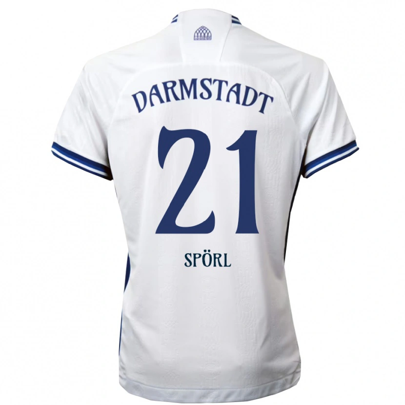 Danxen Dames Luca Spörl #21 Wit Blauw Uitshirt Uittenue 2025/26 T-Shirt België