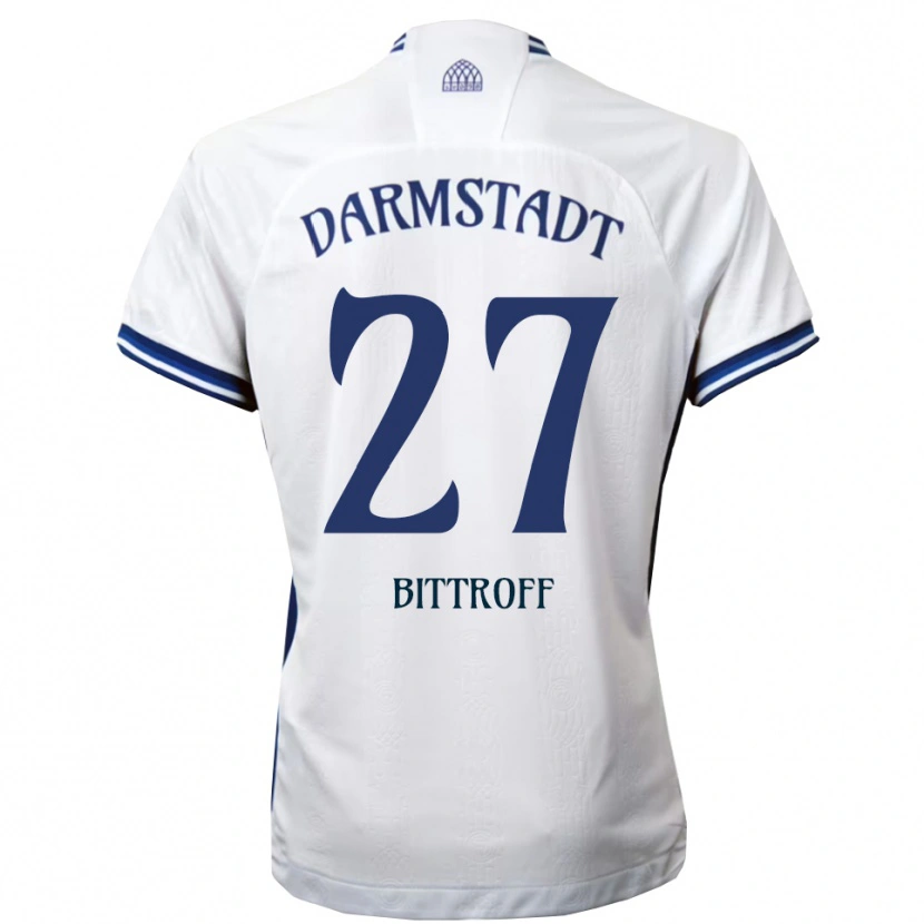 Danxen Dames Maurice Bittroff #27 Wit Blauw Uitshirt Uittenue 2025/26 T-Shirt België