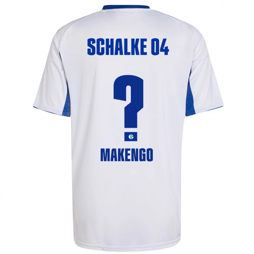 Danxen Dames Richard Makengo #0 Wit Blauw Uitshirt Uittenue 2025/26 T-Shirt België
