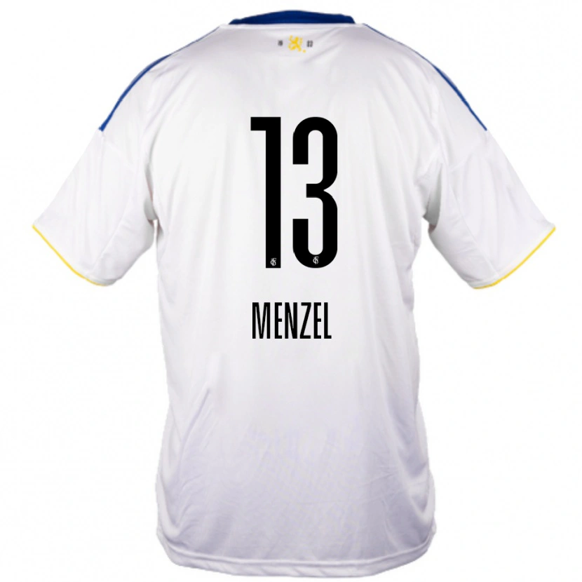 Danxen Dames Phillip Menzel #13 Wit Blauw Geel Uitshirt Uittenue 2025/26 T-Shirt België