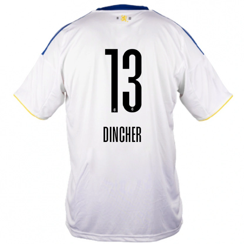 Danxen Dames Noah Dincher #13 Wit Blauw Geel Uitshirt Uittenue 2025/26 T-Shirt België