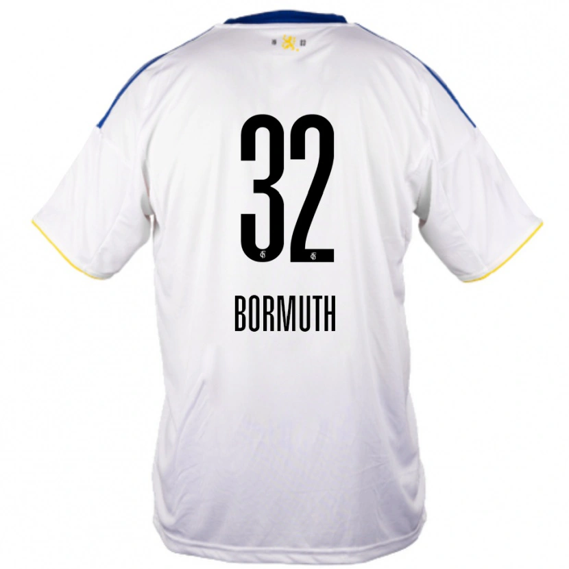 Danxen Dames Robin Bormuth #32 Wit Blauw Geel Uitshirt Uittenue 2025/26 T-Shirt België