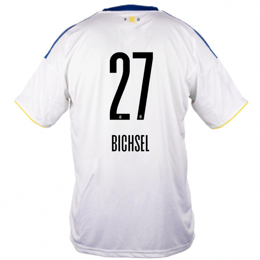 Danxen Dames Joel Bichsel #27 Wit Blauw Geel Uitshirt Uittenue 2025/26 T-Shirt België
