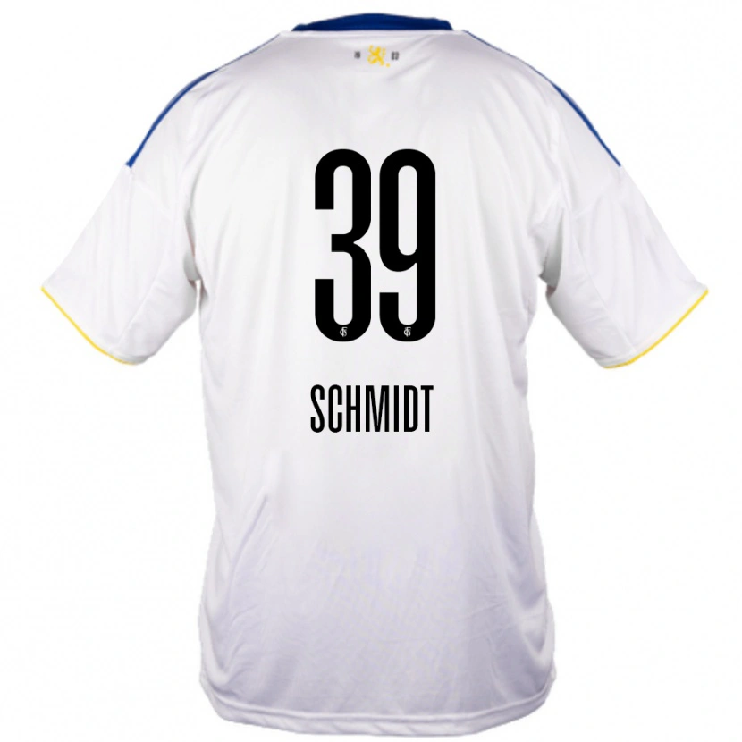 Danxen Dames Patrick Schmidt #39 Wit Blauw Geel Uitshirt Uittenue 2025/26 T-Shirt België