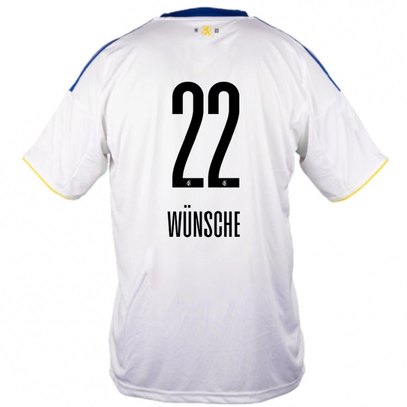 Danxen Dames Hannah Wünsche #22 Wit Blauw Geel Uitshirt Uittenue 2025/26 T-Shirt België