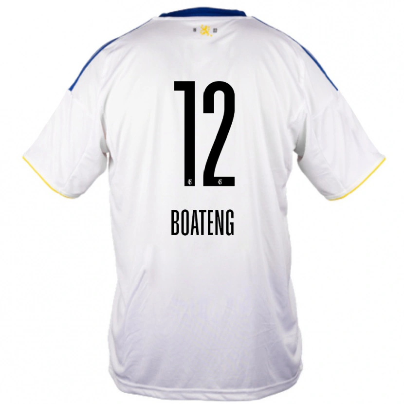 Danxen Dames Divine Boateng #12 Wit Blauw Geel Uitshirt Uittenue 2025/26 T-Shirt België