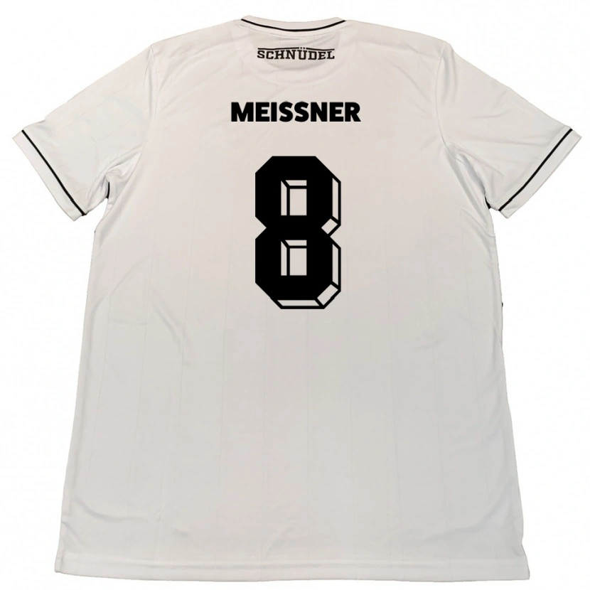 Danxen Dames Thomas Meißner #8 Wit Zwart Uitshirt Uittenue 2025/26 T-Shirt België