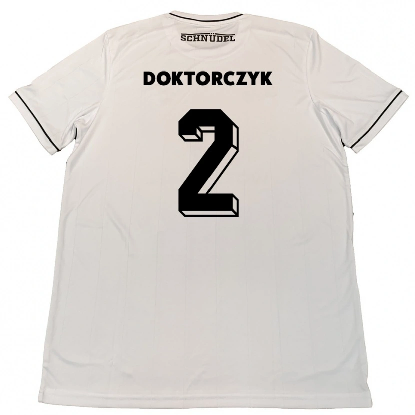 Danxen Dames Nick Doktorczyk #2 Wit Zwart Uitshirt Uittenue 2025/26 T-Shirt België