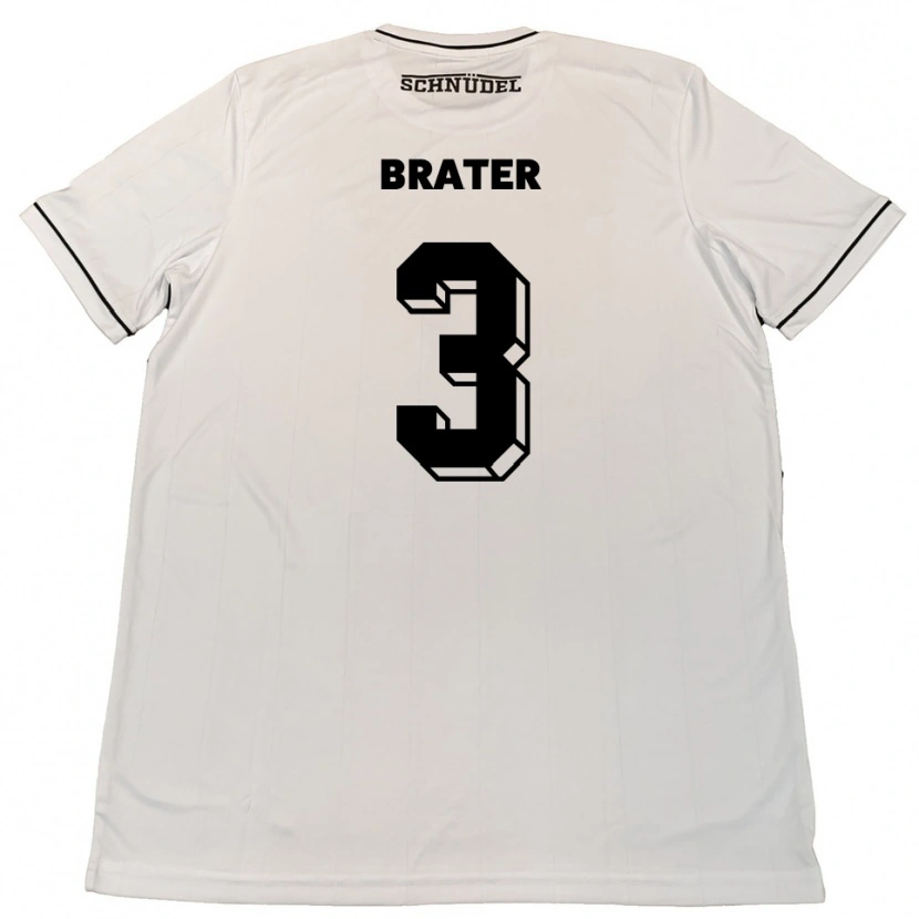 Danxen Dames Janis Brater #3 Wit Zwart Uitshirt Uittenue 2025/26 T-Shirt België