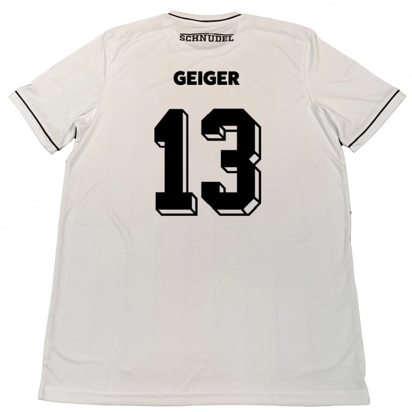 Danxen Dames Luca Geiger #13 Wit Zwart Uitshirt Uittenue 2025/26 T-Shirt België