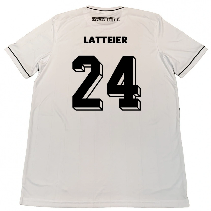 Danxen Dames Tim Latteier #24 Wit Zwart Uitshirt Uittenue 2025/26 T-Shirt België