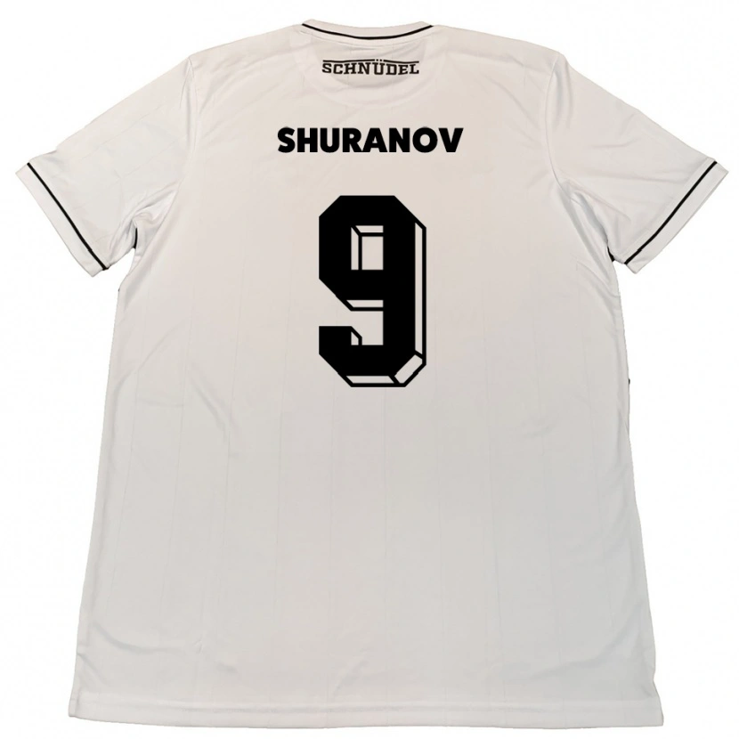 Danxen Dames Erik Shuranov #9 Wit Zwart Uitshirt Uittenue 2025/26 T-Shirt België