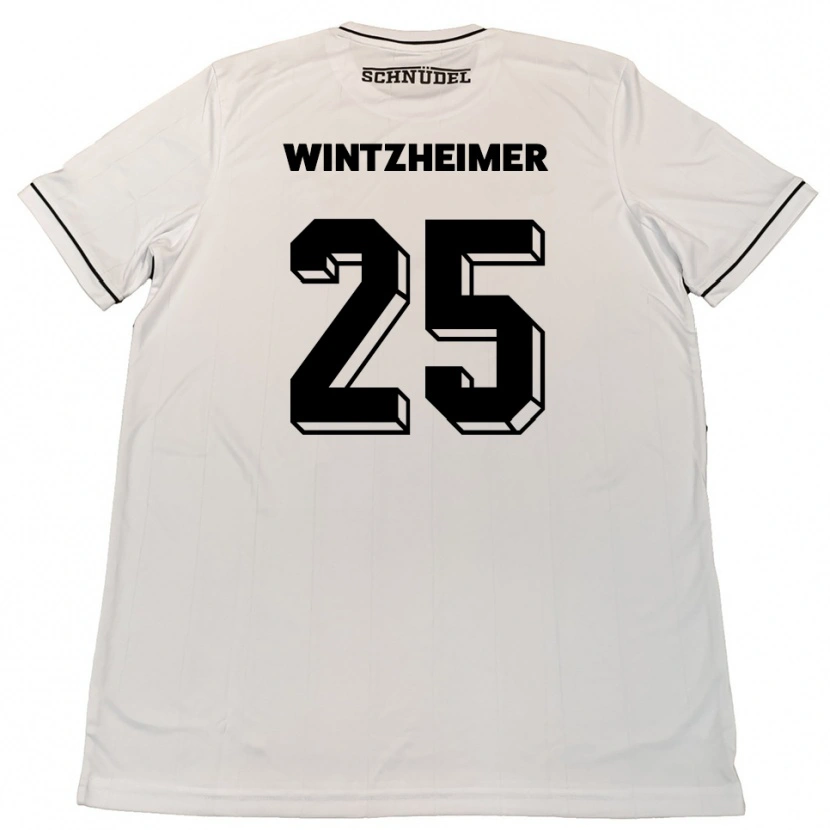 Danxen Dames Manuel Wintzheimer #25 Wit Zwart Uitshirt Uittenue 2025/26 T-Shirt België