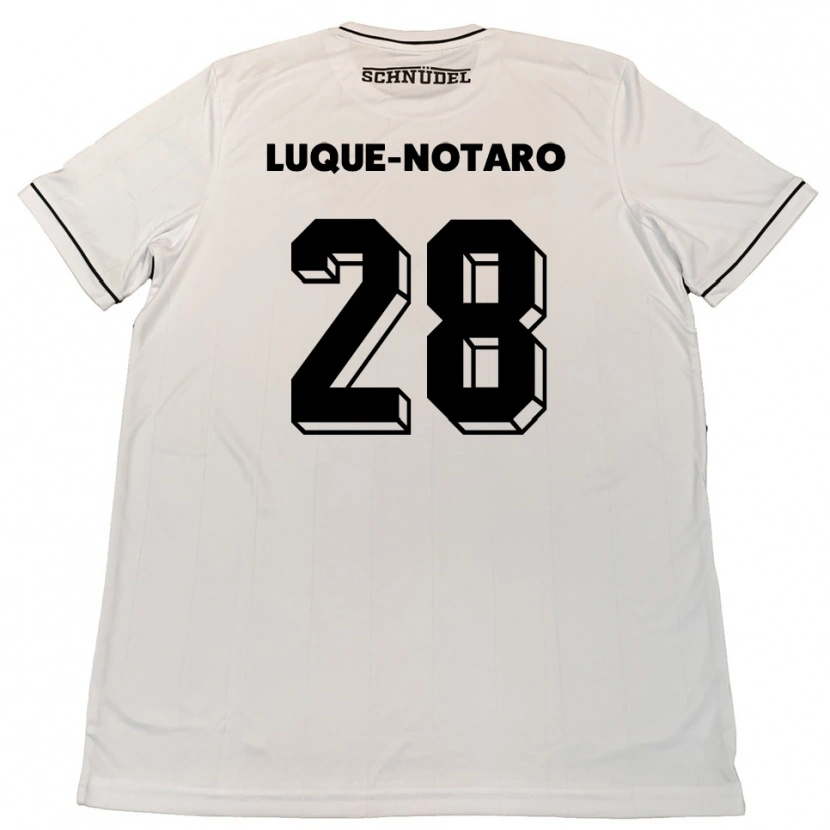 Danxen Dames Fabio Luque-Notaro #28 Wit Zwart Uitshirt Uittenue 2025/26 T-Shirt België
