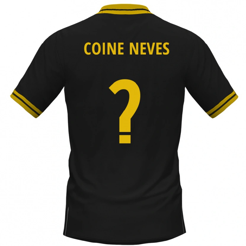 Danxen Dames Arthur Coine Neves #0 Zwart Geel Uitshirt Uittenue 2025/26 T-Shirt België