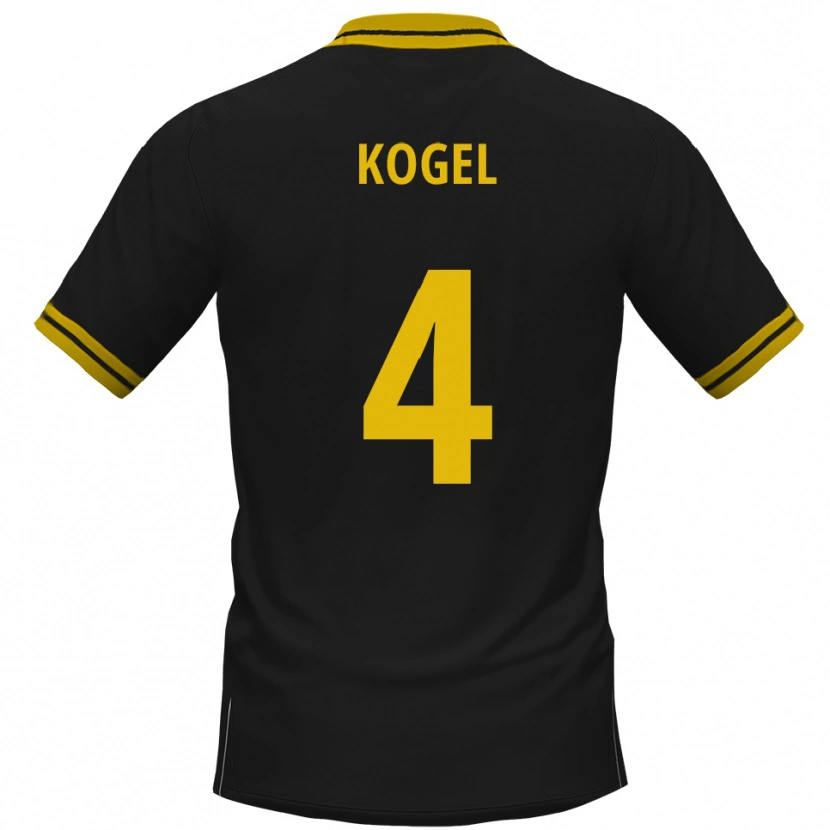 Danxen Dames Tobias Kogel #4 Zwart Geel Uitshirt Uittenue 2025/26 T-Shirt België