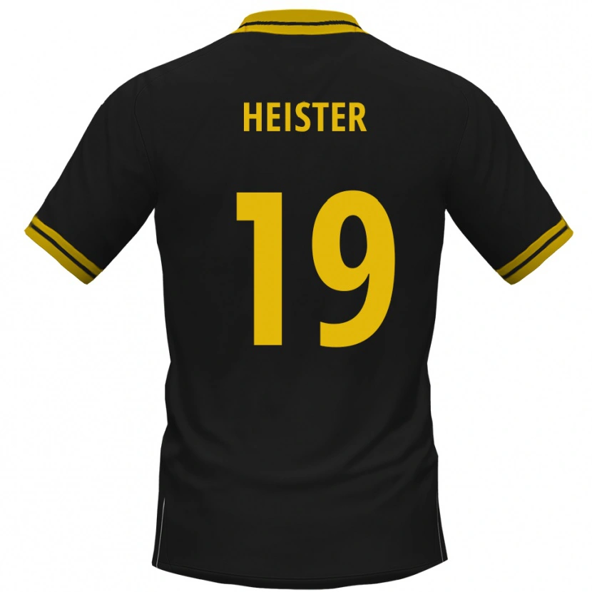 Danxen Dames Florian Heister #19 Zwart Geel Uitshirt Uittenue 2025/26 T-Shirt België