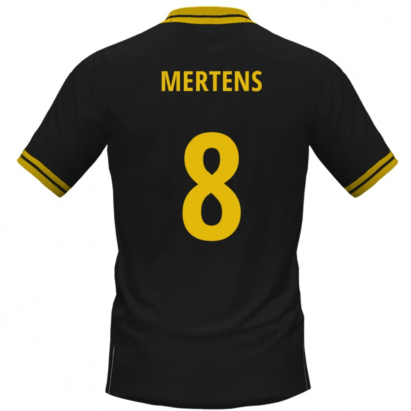 Danxen Dames Ben Mertens #8 Zwart Geel Uitshirt Uittenue 2025/26 T-Shirt België