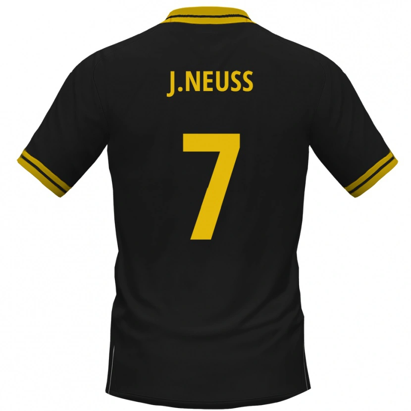 Danxen Dames Julian Neuss #7 Zwart Geel Uitshirt Uittenue 2025/26 T-Shirt België