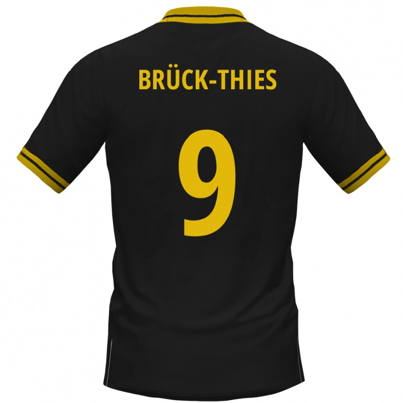 Danxen Dames Frederik Brück-Thies #9 Zwart Geel Uitshirt Uittenue 2025/26 T-Shirt België
