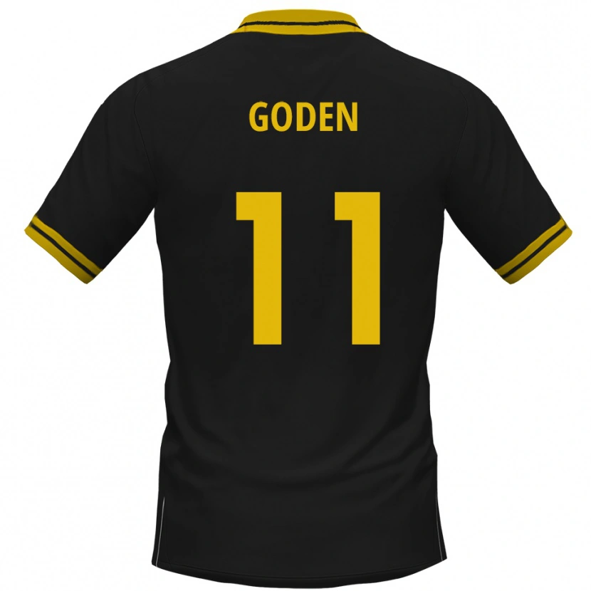 Danxen Dames Kevin Goden #11 Zwart Geel Uitshirt Uittenue 2025/26 T-Shirt België