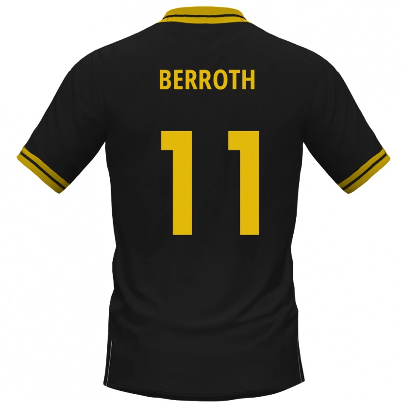 Danxen Dames Julius Berroth #11 Zwart Geel Uitshirt Uittenue 2025/26 T-Shirt België