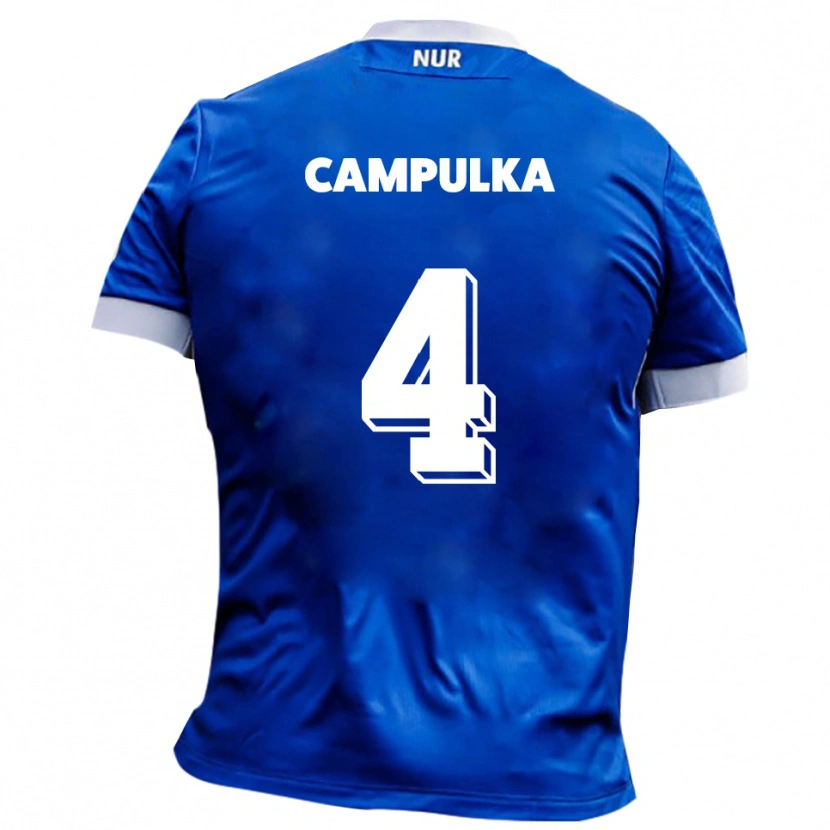 Danxen Dames Tim Campulka #4 Blauw Wit Uitshirt Uittenue 2025/26 T-Shirt België