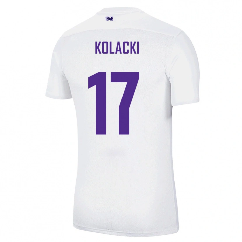 Danxen Dames Dawid Kolacki #17 Wit Groen Uitshirt Uittenue 2025/26 T-Shirt België