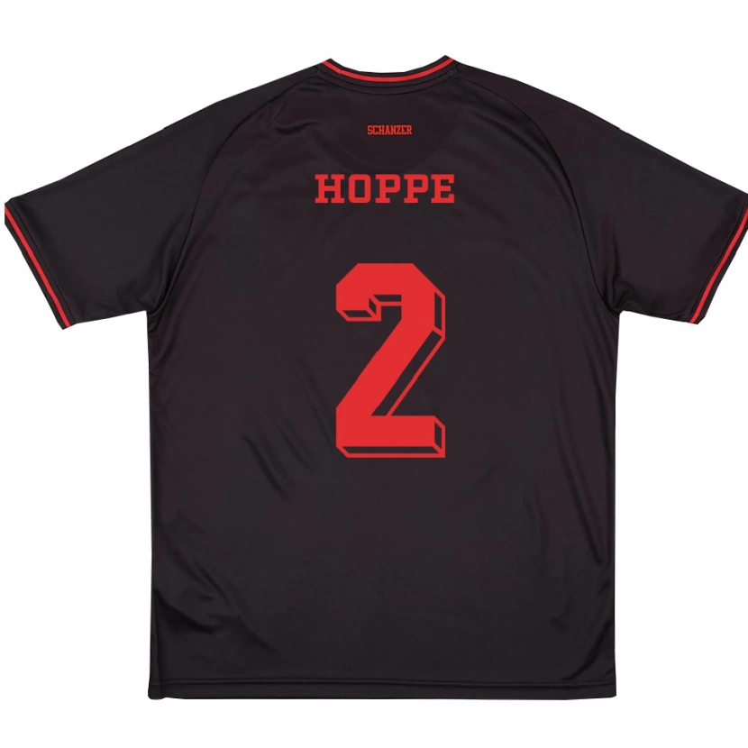 Danxen Dames Mattis Hoppe #2 Zwart Rood Wit Uitshirt Uittenue 2025/26 T-Shirt België