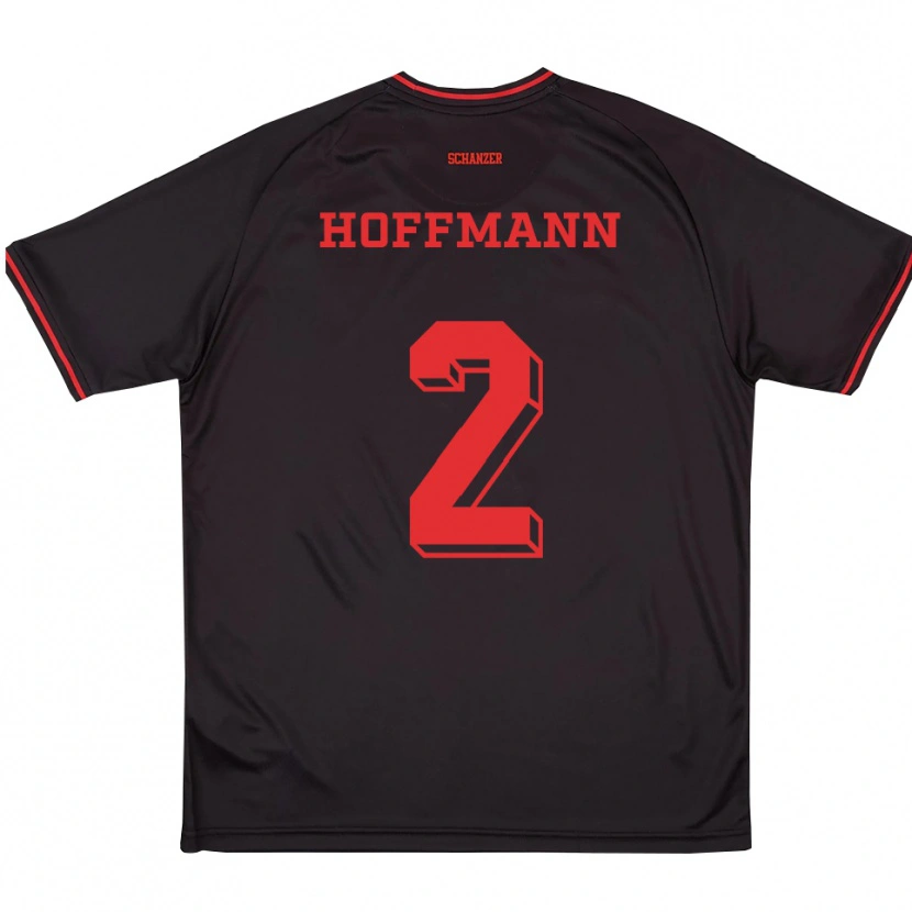 Danxen Dames Tim Hoffmann #2 Zwart Rood Wit Uitshirt Uittenue 2025/26 T-Shirt België