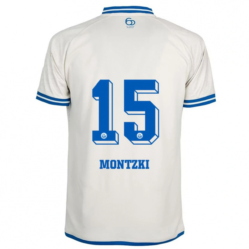 Danxen Dames Lara Montzki #15 Wit Blauw Uitshirt Uittenue 2025/26 T-Shirt België