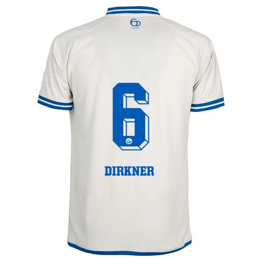 Danxen Dames Jonas Dirkner #6 Wit Blauw Uitshirt Uittenue 2025/26 T-Shirt België