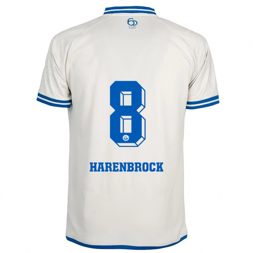 Danxen Dames Cedric Harenbrock #8 Wit Blauw Uitshirt Uittenue 2025/26 T-Shirt België