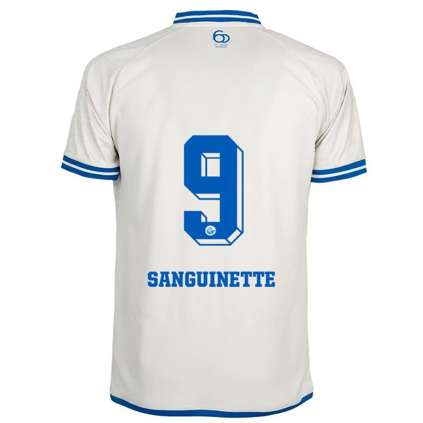 Danxen Dames Pierre Sanguinette #9 Wit Blauw Uitshirt Uittenue 2025/26 T-Shirt België