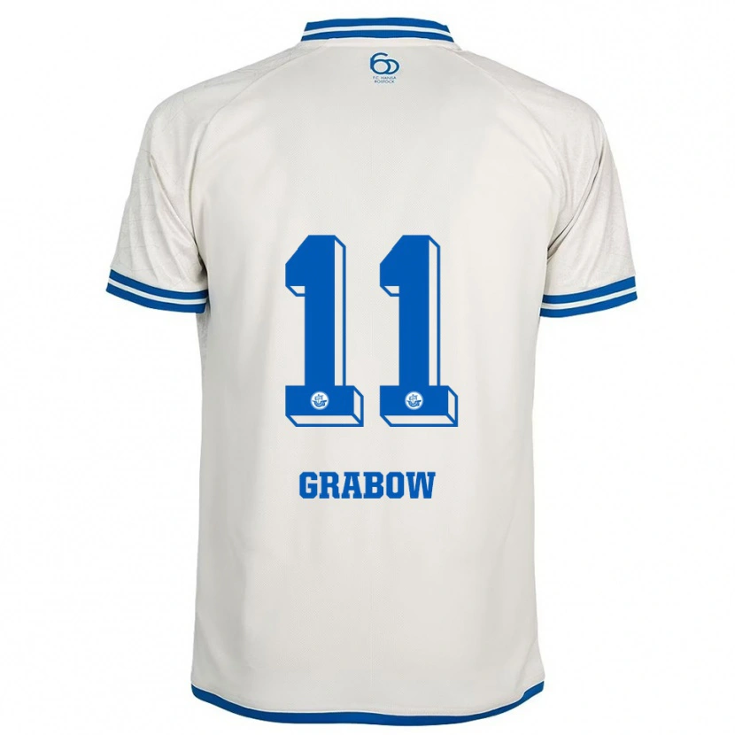 Danxen Dames Georg Grabow #11 Wit Blauw Uitshirt Uittenue 2025/26 T-Shirt België