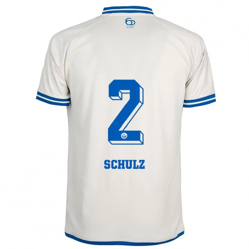 Danxen Dames Nils Schulz #2 Wit Blauw Uitshirt Uittenue 2025/26 T-Shirt België