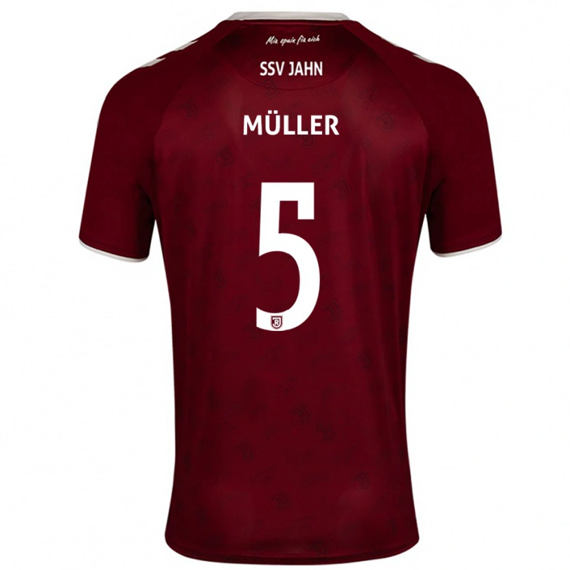 Danxen Dames Philipp Müller #5 Bordeaux Wit Uitshirt Uittenue 2025/26 T-Shirt België