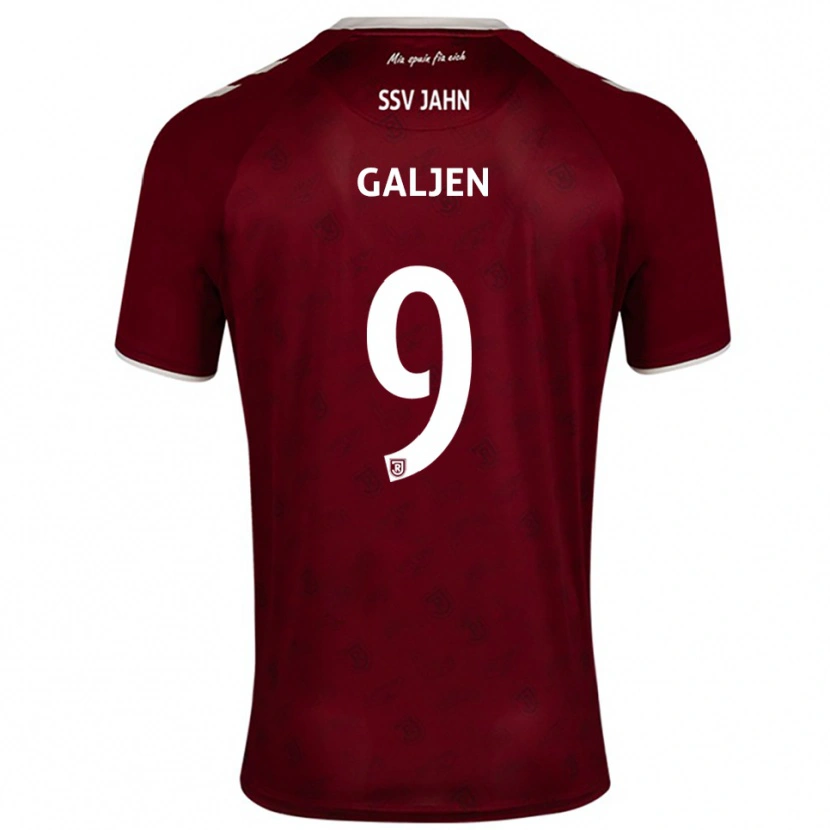 Danxen Dames Dejan Galjen #9 Bordeaux Wit Uitshirt Uittenue 2025/26 T-Shirt België