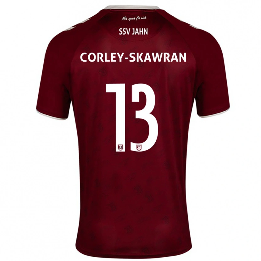 Danxen Dames Dorian Corley-Skawran #13 Bordeaux Wit Uitshirt Uittenue 2025/26 T-Shirt België