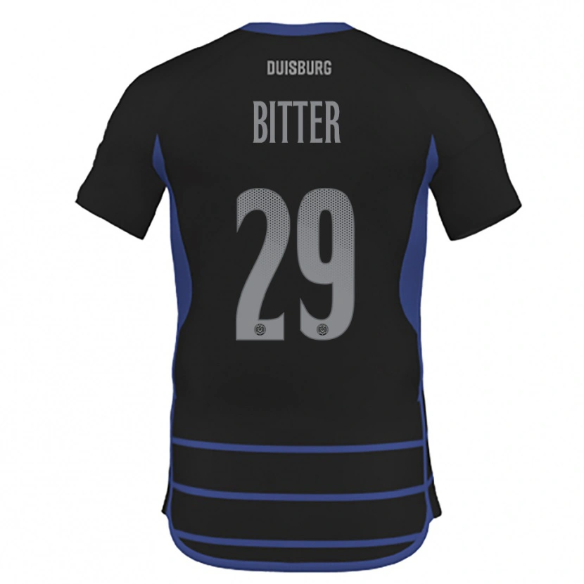 Danxen Dames Joshua Bitter #29 Zwart Blauw Uitshirt Uittenue 2025/26 T-Shirt België