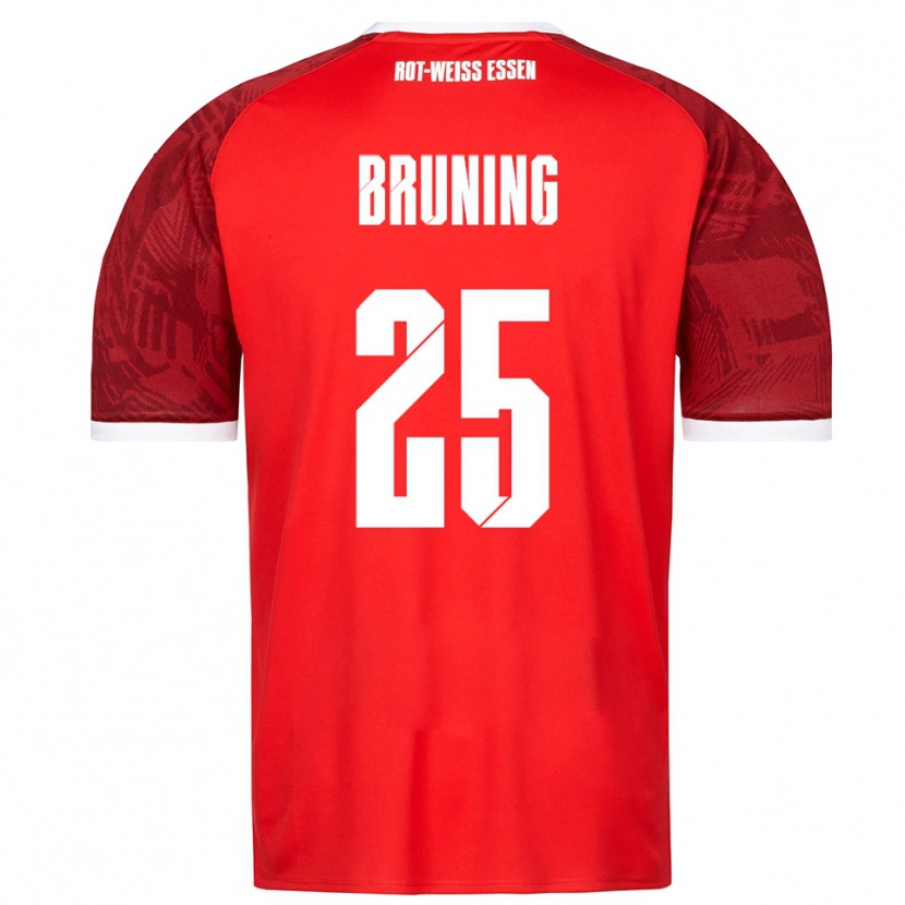Danxen Dames Malte Brüning #25 Rood Bordeaux Wit Uitshirt Uittenue 2025/26 T-Shirt België
