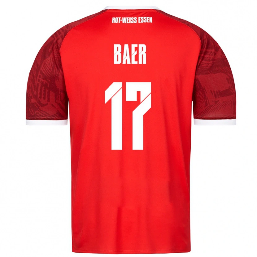 Danxen Dames Luca Baer #17 Rood Bordeaux Wit Uitshirt Uittenue 2025/26 T-Shirt België
